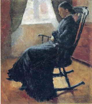 kind tante Ölbilder verkaufen - Tante Karen im Schaukelstuhl 1883 Munch